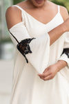 Tiffany - Solid Crinkled Open-Shoulder Dress