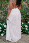 Payton - Lace  Overlay Backless Maxi Dress