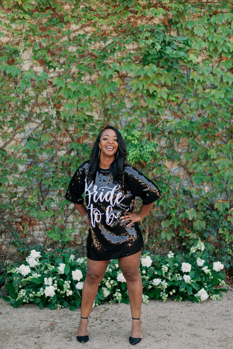 bride to be sequin shirt dress Never Fully Dressed Plus sequin t-shirt mini dress in silver