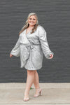 Brittany - Sequin Wrap Dress (Plus)