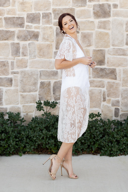 Ammie - Sheer Lace Swim Cover up