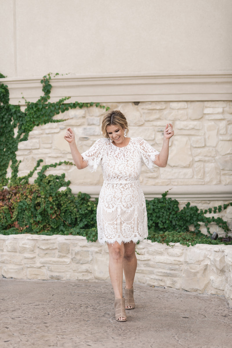 Kelly - Lace Shift Dress The Little Bride Dress Company Kelly - Lace Shift Dress The Little Bride Dress Company